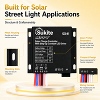 Contrôleur solaire MPPT professionnel Sukite 1230M 12V 8A 30W pour éclairage public, énergie solaire, projet d'éclairage extérieur