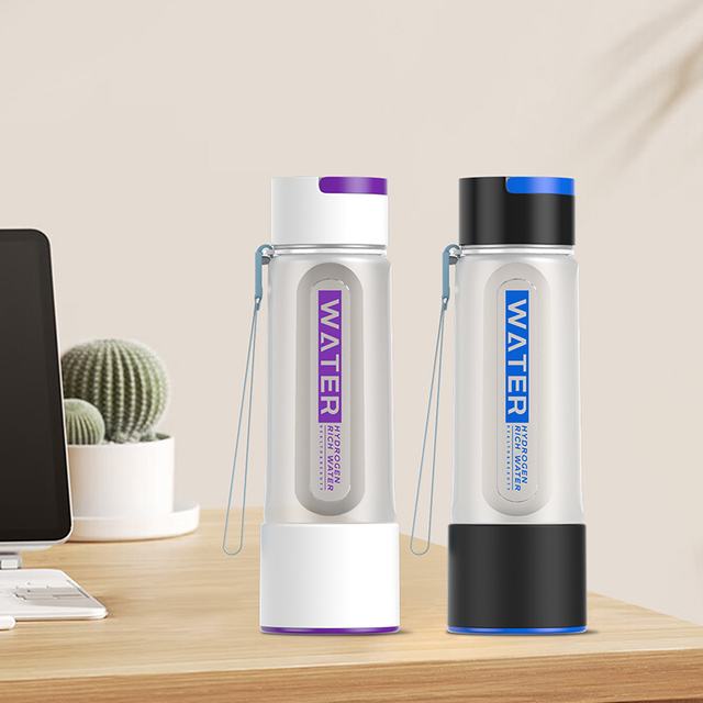 CE Patented 550ml High Boron Silicone Glass Hydrogen Water Bottle USB Power for Outdoor Car RV Commercial Household Use Europe