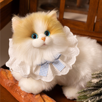 Sac à dos en peluche en forme de chat réaliste à tête rotative, sac à main animal simulé fait main, respectueux de la peau, grande capacité, sac pour animaux de compagnie