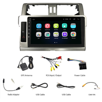 Lecteur multimédia Android pour Toyota Land Cruiser Prado 2014-2017 avec écran tactile GPS pour CarPlay et Wi-Fi intégré
