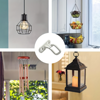 Crochets de suspension robustes en diamant pour plafond, plaqués zinc noir, anti-chute, à fixation murale avec vis, pour éclairage intérieur/extérieur