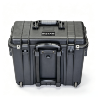 Valise à roulettes en plastique étanche pour outils, boîte de rangement rigide pour équipement de transport