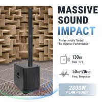 [CN Stock] Altavoces de escenario potentes Accuracy Pro Audio AC38D3 de 1400W, sistema PA, altavoz de columna activo profesional