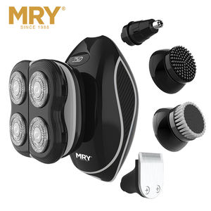 MRY <span class=keywords><strong>Meilleur</strong></span> Prix <span class=keywords><strong>Rasoir</strong></span> <span class=keywords><strong>Électrique</strong></span> Rechargeable Portable Étanche à Têtes Interchangeables 5D pour Hommes Chauves - Product Image 6