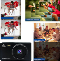 Kamera Perekam 4K portabel Retro kompak, kamera perekam, fokus otomatis 64MP, foto Video, 16X Zoom 4K, kamera Digital untuk fotografi