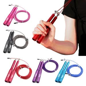 Hot Sale Aluminum Private Label Jump Rope Handle Steel Wire Fast Speed Jump Rope For Kids