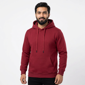 Custom Blank <b>Plain</b> Thick Gym Heavyweight Pullover Zipper <b>Black</b> Regular Fit Cotton Winter <b>Hoodie</b> Sweatshirts Men Streetwear - Product Image 1