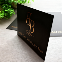Cartes de visite personnalisées de luxe en gros, impression dorée, gaufrage, avec logo