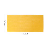 Pas cher prix naturel jaune miel peigne feuille de fondation de cire d'abeille