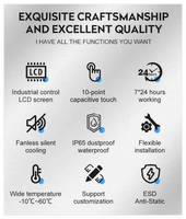 PC industriel embarqué sans ventilateur, écran tactile 10 12 15 17 19 pouces, Android Windows, étanche IP65