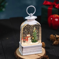 Décorations de Noël : Lampe à vent, Veilleuse, Ornements de bureau Père Noël, Résine lumineuse à injection d'eau 2,0 kg, Cadeau Cross Limit