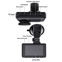 STARVIS 2 Caméra embarquée double objectif 3,0 pouces 4K+2K Enregistreur vidéo de voiture Enregistrement en boucle DVR Caméra de voiture WIFI Surveillance de stationnement 24H