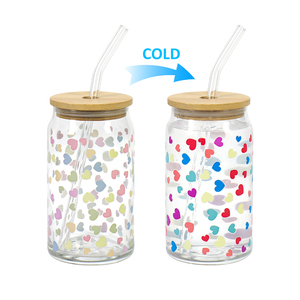 Vente en gros de gobelets en verre personnalisés avec logo, gobelets à œufs changeant de couleur pour café, boissons glacées, bière et vin, design imprimé - Product Image 6