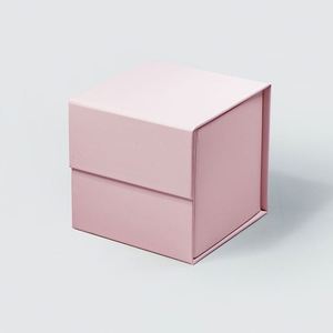 Bocaux et boîtes à bougies recyclés roses avec logo personnalisé, bocaux à bougies de luxe avec couvercle et emballage de boîtes - Product Image 2