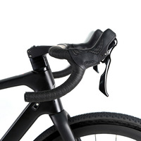 Vélo de route en fibre de carbone Twitter GRAVEL-V1, 12 vitesses, freins à disque à huile, pneus larges 38C pour la course sur gravier et hors route