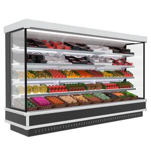 Enfriador abierto semivertical multicubierta, sistema de refrigeración enchufable, de gama alta, tamaño personalizado