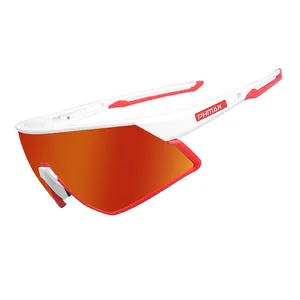 PHMAX Vrouwen Mannen Ultralight Gepolariseerde Fietsen Zonnebril 5 Lens Outdoor Sportbrillen Fiets Bril Bike Zonnebrillen Goggles