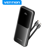 Banques d'alimentation portables Vention Thaïlande Type 10000 mAh pour téléphones portables, charge rapide