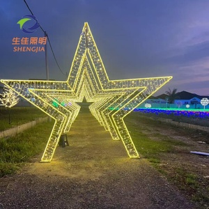 Guirlande <span class=keywords><strong>lumineuse</strong></span> LED 2D en forme d'étoile, télécommandée, durable, <span class=keywords><strong>pour</strong></span> décoration <span class=keywords><strong>de</strong></span> Noël - Product Image 6