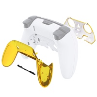 Façade décorative personnalisée pour PS5 Edge, remplacement du couvercle supérieur et inférieur en or chromé bricolage
