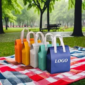 Sac isotherme en aluminium personnalisé avec logo, sac d'emballage promotionnel non tissé sur mesure en gros - Product Image 2