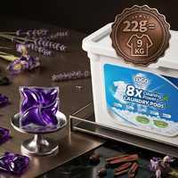 Pencuci Pakaian Larut Air Ramah Lingkungan Sekali Pakai, Penghilang Noda Membandel 8X Daya Bersihkan, Aroma Mewah Super Konsentrat 22g, Terlaris
