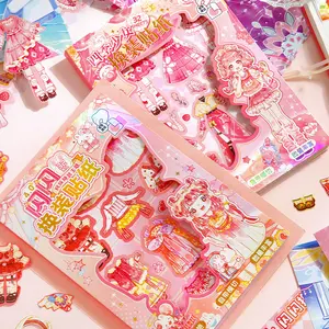 Simno Kawaii Girls 32 Sheeets Make Your Own Mix and Match Stickers Art Craft Kit