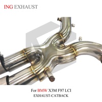 Système d'échappement Catback à valves ING pour BMW X3M F97 LCI en acier SUS304, silencieux performance à quatre sorties, amélioration de la performance, ajustement précis 1:1