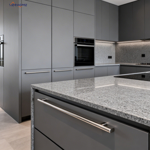 Armoires de cuisine grises tendance 2026 – Cuisine complète en gros, armoires RTA pour projets de villas - Product Image 2
