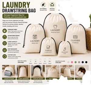 Large Sport Eco-Friendly Waterproof Cotton <b>Canvas</b> <b>Drawstring</b> <b>Bag</b> for Gym Swimming Laundry Storage Household Use Custom Logo OEM - Product Image 1