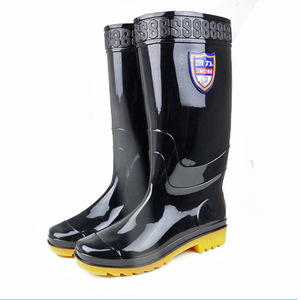 Botas de Lluvia Warrior 867 de Caña Alta para Hombre, Negras, Impermeables, Antideslizantes, Resistentes al Desgaste, Botas de Trabajo para Construcción - Product Image 5