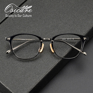 Lunettes De luxe Gafas De Reading Lentes Ordinateur <span class=keywords><strong>Optique</strong></span> Eye Designs Lentes De Titan Hommes Lunettes Titane Acétate Cadres - Product Image 1