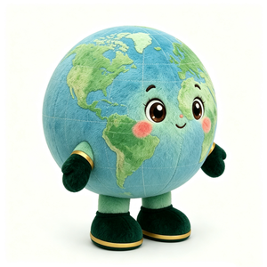 Peluche personnalisée de la Terre, peluche globe, peluche planète Terre, peluche Terre - Product Image 2