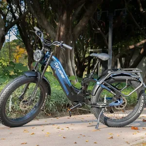 Expédition UE - Vélo électrique multi-usages Cyrusher <span class=keywords><strong>Trax</strong></span> 2.0 52V 20A 250W avec cadre à suspension pneumatique, moteur sans balais et batterie - Product Image 6