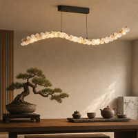Luminaire suspendu en acrylique JACKSUN pour salle à manger, nouveau modèle 120 cm, style moderne et luxueux, éclairage de salle à manger 30W, éclairage décoratif