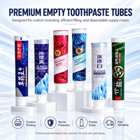 Tube de dentifrice en aluminium et plastique de qualité alimentaire, toucher doux, 50 ml, bouchon à vis, logo personnalisé imprimé UV, emballage pour soins bucco-dentaires
