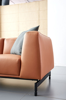 Nouveau design de canapés de salon de luxe Ensemble de canapés de bureau en cuir véritable