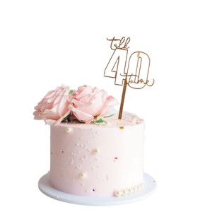 ท็อปเปอร์เค้กอะคริลิค รูปน้ำผึ้งและน้ำตาลหวาน สำหรับตกแต่งเค้กวันเกิดครบรอบ 50 ปี - Product Image 2