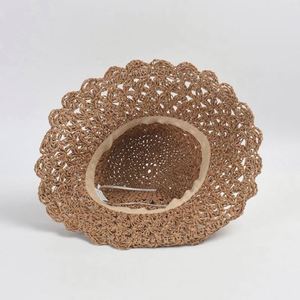 New Arrival Summer Hollow Paper <b>Straw</b> <b>Hat</b> Female Outdoor Large Brim Sunshade Sun Beach <b>Hat</b> - Product Image 6