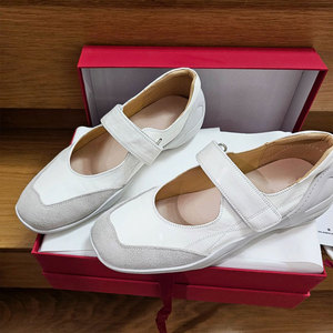 Xinzirain Sneakers <span class=keywords><strong>da</strong></span> Ballerina personalizzate <span class=keywords><strong>da</strong></span> donna con punta rotonda Outdoor Casual con suola morbida e spessa Design leggero per balletto Mary Jane - Product Image 3