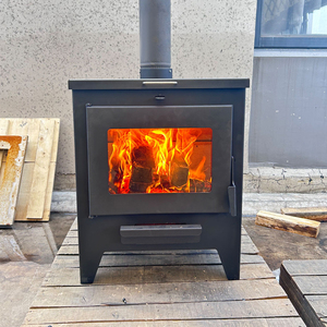 Stufa <span class=keywords><strong>a</strong></span> <span class=keywords><strong>Legna</strong></span> Moderna da Interno 9KW con Forno per Cuocere Pizza e Biscotti, Certificata CE e RoHS, per Cucina - Product Image 4
