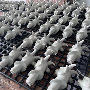 Weibista 수지 청동 월 스트리트 황소 동상 황소 곰 트로피 - Product Image 5