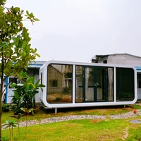 Casa Prefabricada Tipo Resort, Pequeña, de Acero Ligero, Lista para Habitar, Casas Prefabricadas de Hormigón de Construcción Rápida