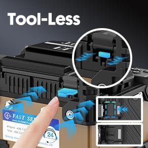 Soudeuse par fusion de fibres JILONG 300T alimentée par batterie, alignement sur le cœur, avec électrodes de rechange - Product Image 5