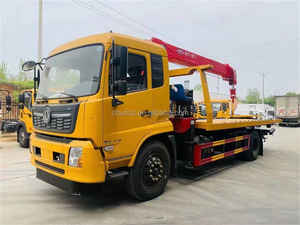 Camion de dépanneuse de FAW 4X2 camion de <span class=keywords><strong>grue</strong></span> de boom d'articulation hydraulique de 8 tonnes camion de <span class=keywords><strong>grue</strong></span> de chargeur de remorquage à plat de Rollback à vendre - Product Image 2