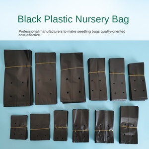 Sacs <span class=keywords><strong>de</strong></span> culture réutilisables en plastique noir pour pépinière, pots <span class=keywords><strong>de</strong></span> culture extérieurs pour concombres, tomates, fleurs, capacité personnalisable en gallons - Product Image 5