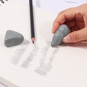 FOSKA-Lot de 24 gommes moulables en caoutchouc souple gris pour le <span class=keywords><strong>dessin</strong></span>, l'esquisse et l'artiste avec une grande capacité de pétrissage - Product Image 5