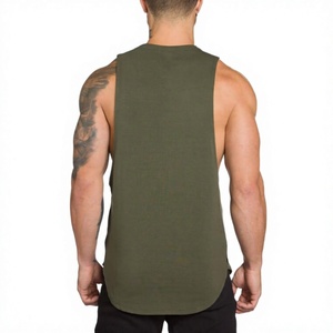 <b>Men's</b> <b>Black</b> Sleeveless <b>Tank</b> <b>Top</b> O-Neck Print Breathable Street Style 100% Cotton Knitted Casual Wear - Product Image 5