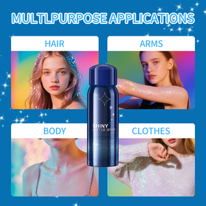 <strong>Hair</strong> Shimmer <strong>Spray</strong> Factory Wholesale Party Makeup Shiny Sliver Gold <strong>Purple</strong> Glitter Powder Setting <strong>Spray</strong> - Product Image 2
