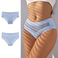 Eigen logo 2026 NIEUW Aangekomen Jonge Meisjes Stijlvolle Onderbroekjes Mesh Snel Droogende Bikini's Transparant Doorzichtig Ondergoed